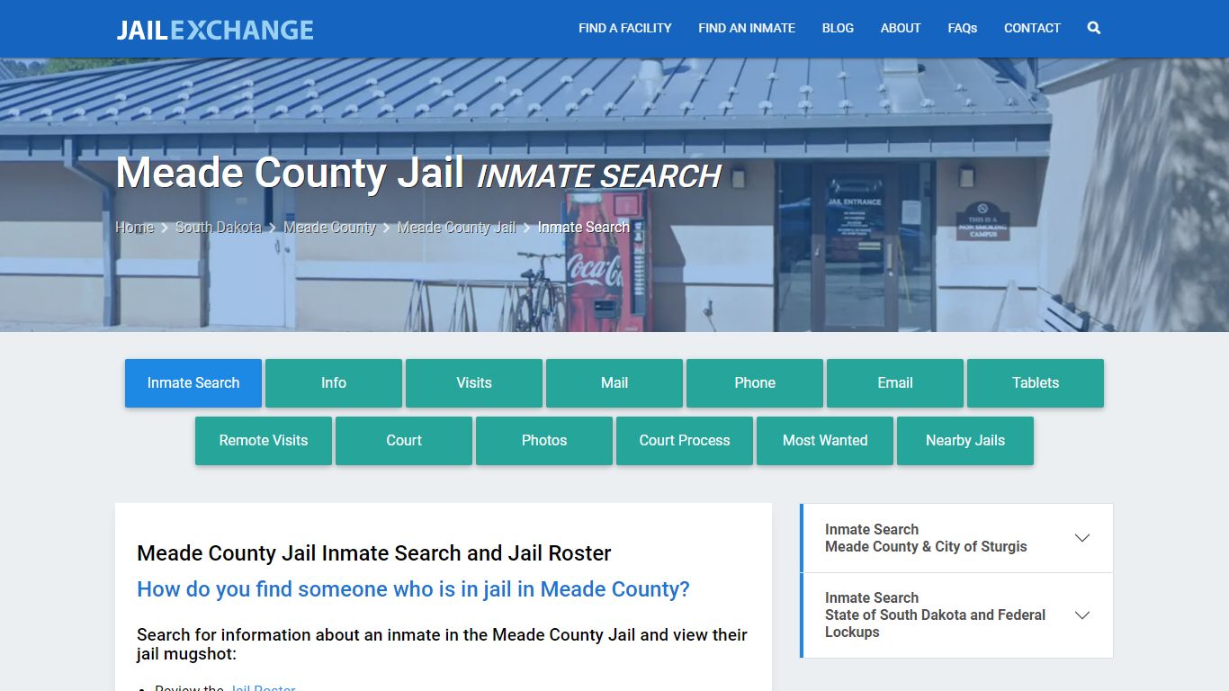 Inmate Search: Roster & Mugshots - Meade County Jail, SD